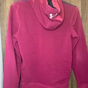 Under Armour- Youth large hoodie- Maroon, with navy